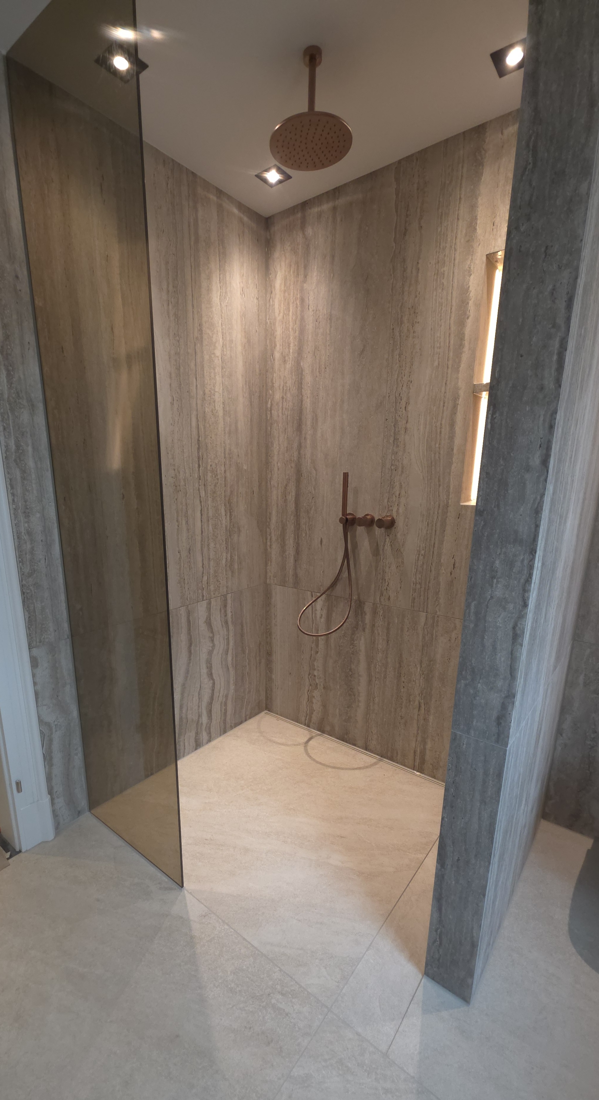 Dusche Travertin Regenbrause – Fliesen Kasperek GmbH